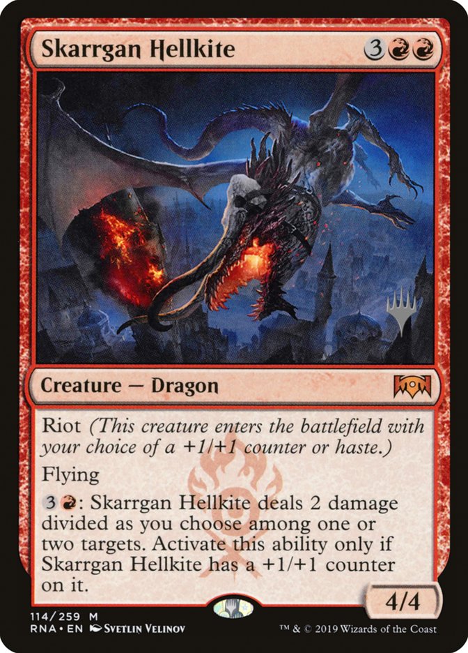 Skarrgan Hellkite (Promo Pack) [Ravnica Allegiance Promos] | Anubis Games and Hobby