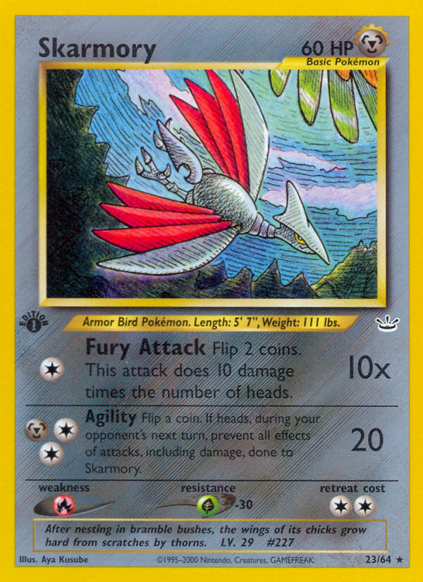 Skarmory (23/64) [Neo Revelation 1st Edition] | Anubis Games and Hobby