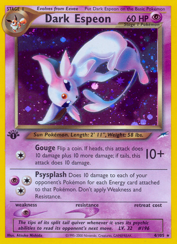Dark Espeon (4/105) [Neo Destiny 1st Edition] | Anubis Games and Hobby