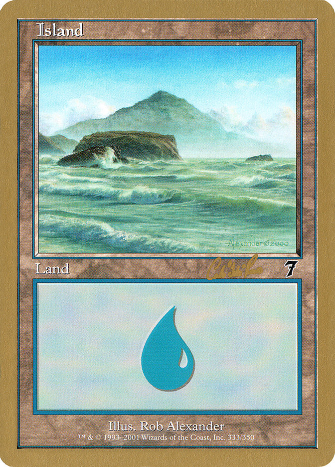 Island (cr333) (Carlos Romao) [World Championship Decks 2002] | Anubis Games and Hobby