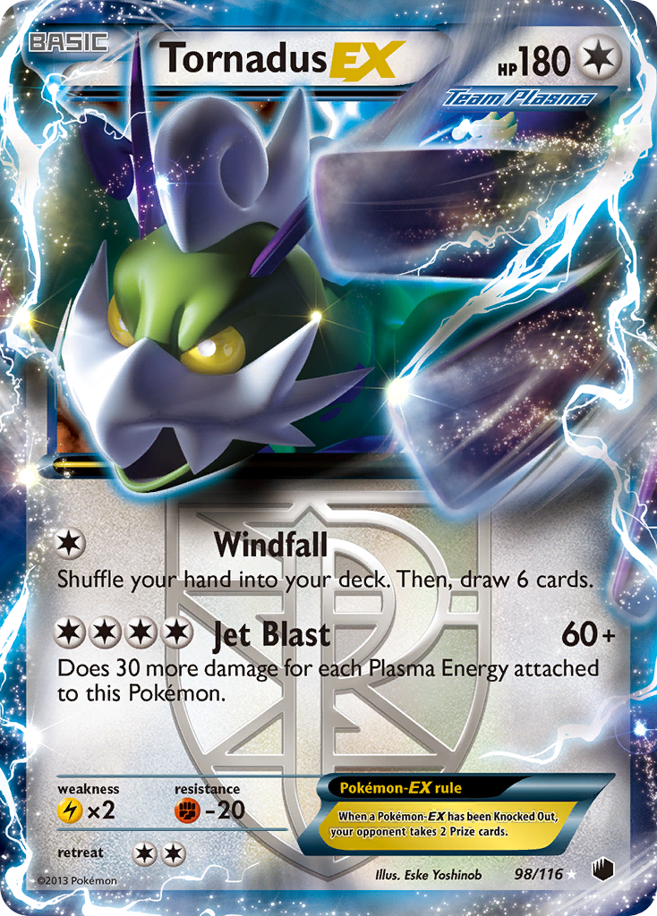 Tornadus EX (98/116) [Black & White: Plasma Freeze] | Anubis Games and Hobby