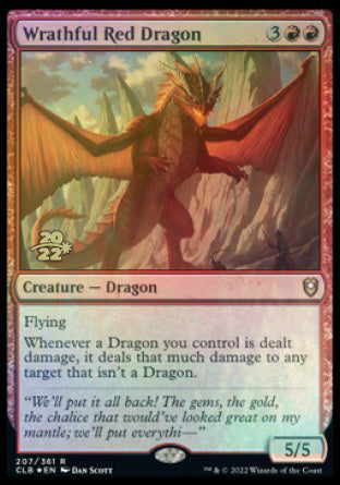 Wrathful Red Dragon [Commander Legends: Battle for Baldur's Gate Prerelease Promos] | Anubis Games and Hobby