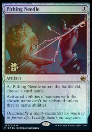 Pithing Needle [Innistrad: Midnight Hunt Prerelease Promos] | Anubis Games and Hobby