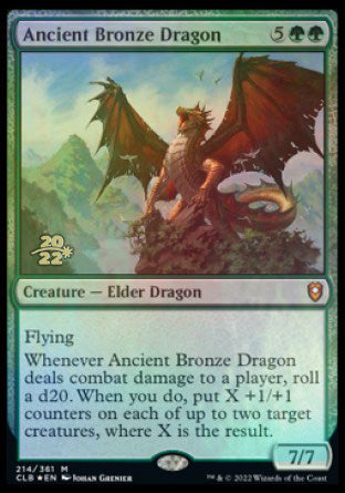 Ancient Bronze Dragon [Commander Legends: Battle for Baldur's Gate Prerelease Promos] | Anubis Games and Hobby