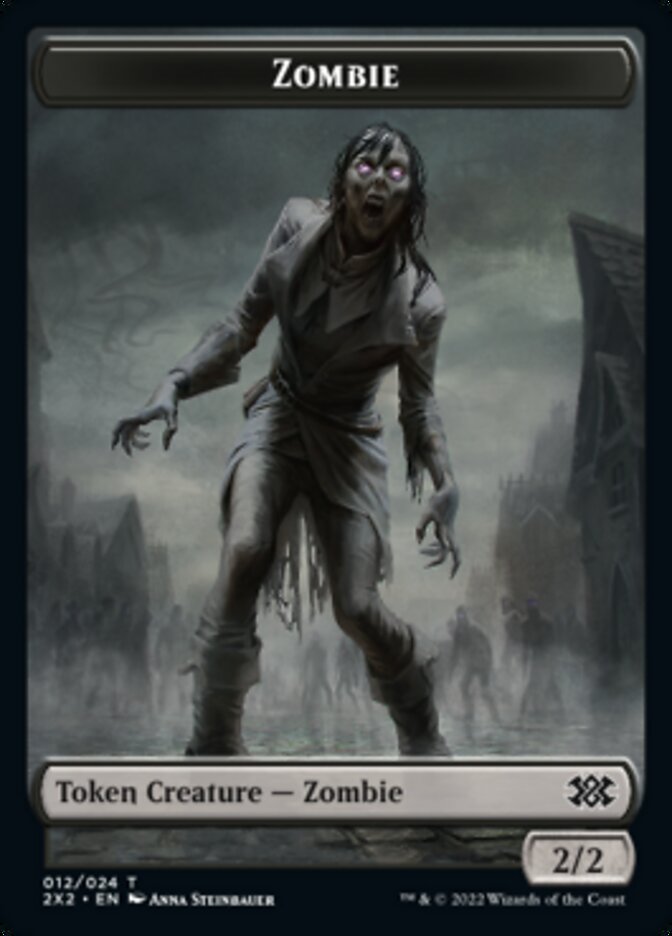 Zombie // Spirit (008) Double-Sided Token [Double Masters 2022 Tokens] | Anubis Games and Hobby