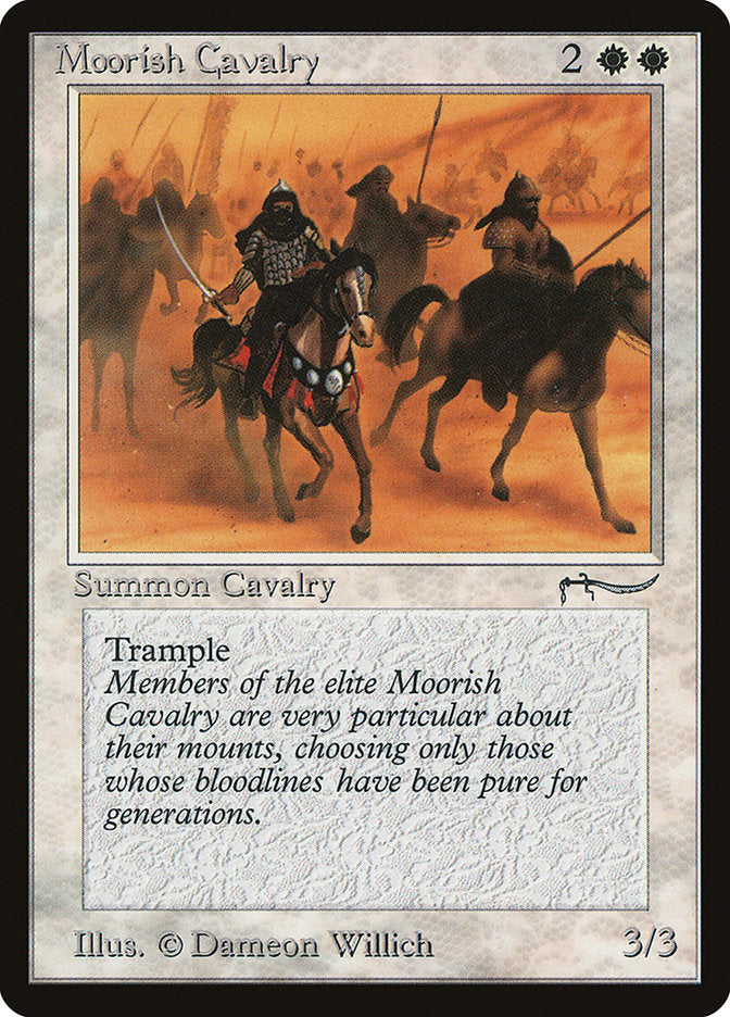 Moorish Cavalry (Light Mana Cost) [Arabian Nights] | Anubis Games and Hobby