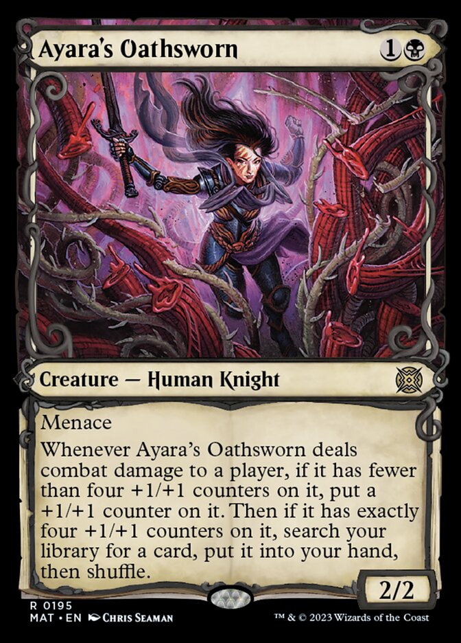 Ayara's Oathsworn (Showcase Halo Foil) [March of the Machine: The Aftermath] | Anubis Games and Hobby