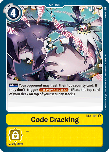 Code Cracking [BT3-102] [Release Special Booster Ver.1.5] | Anubis Games and Hobby