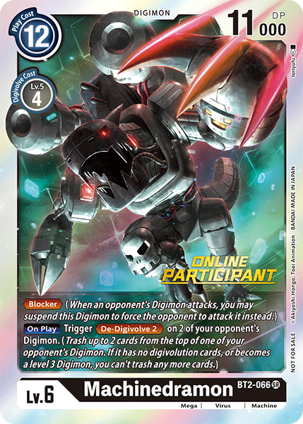 Machinedramon [BT2-066] (Online Participant) [Release Special Booster Ver.1.0 Promos] | Anubis Games and Hobby