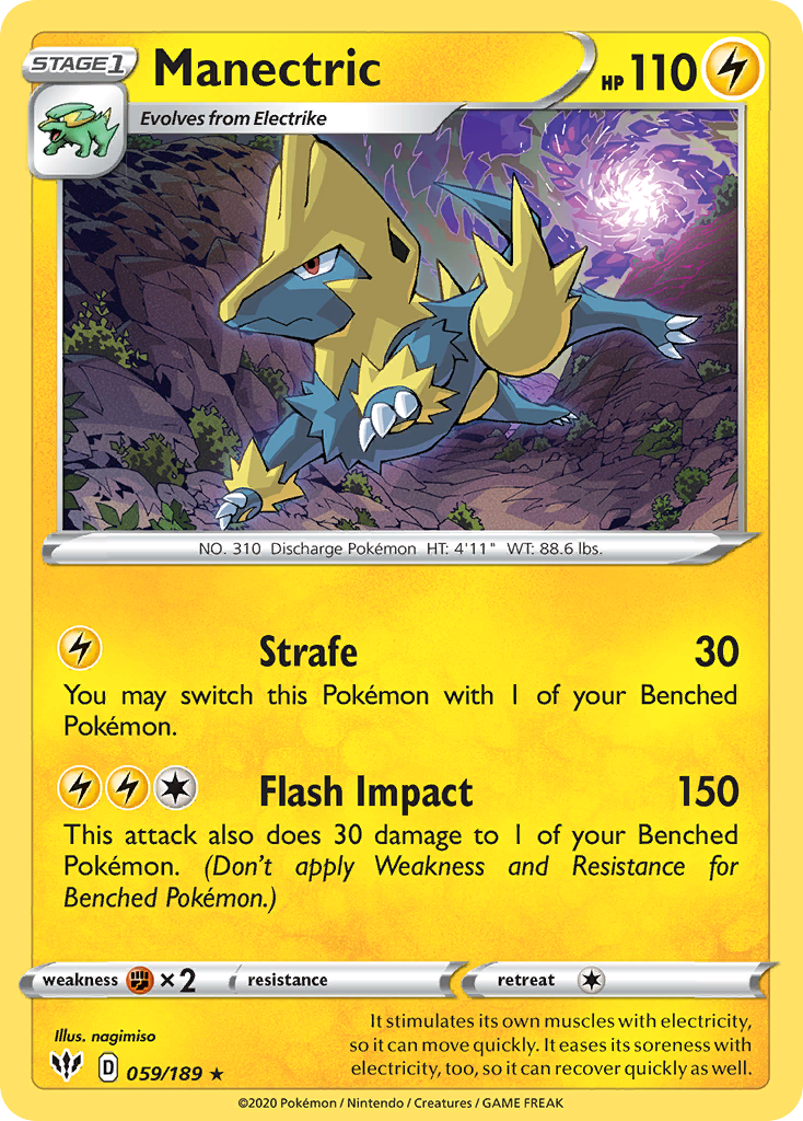 Manectric (059/189) [Sword & Shield: Darkness Ablaze] | Anubis Games and Hobby