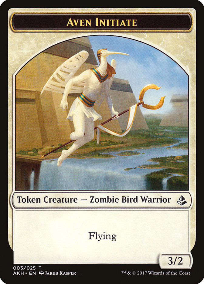 Aven Initiate Token [Amonkhet Tokens] | Anubis Games and Hobby
