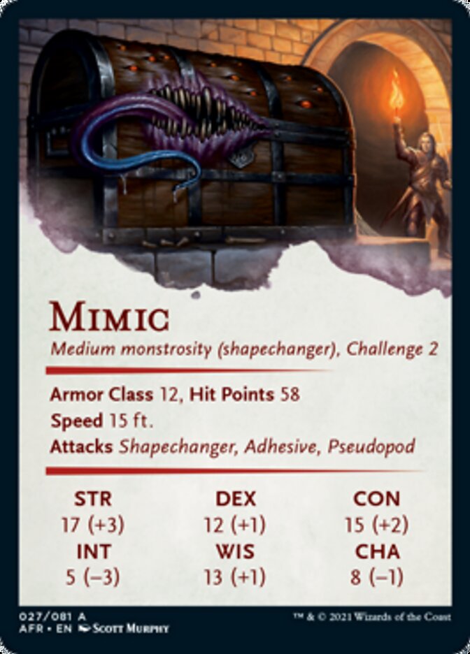 Mimic Art Card [Dungeons & Dragons: Adventures in the Forgotten Realms Art Series] | Anubis Games and Hobby