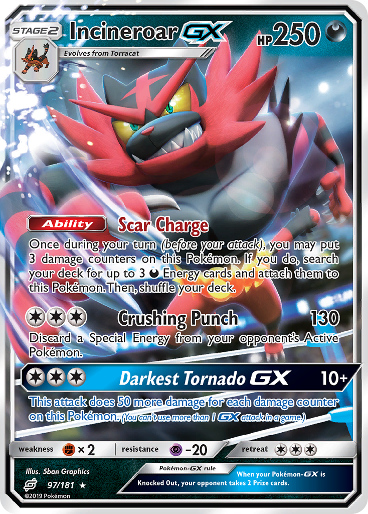 Incineroar GX (97/181) [Sun & Moon: Team Up] | Anubis Games and Hobby