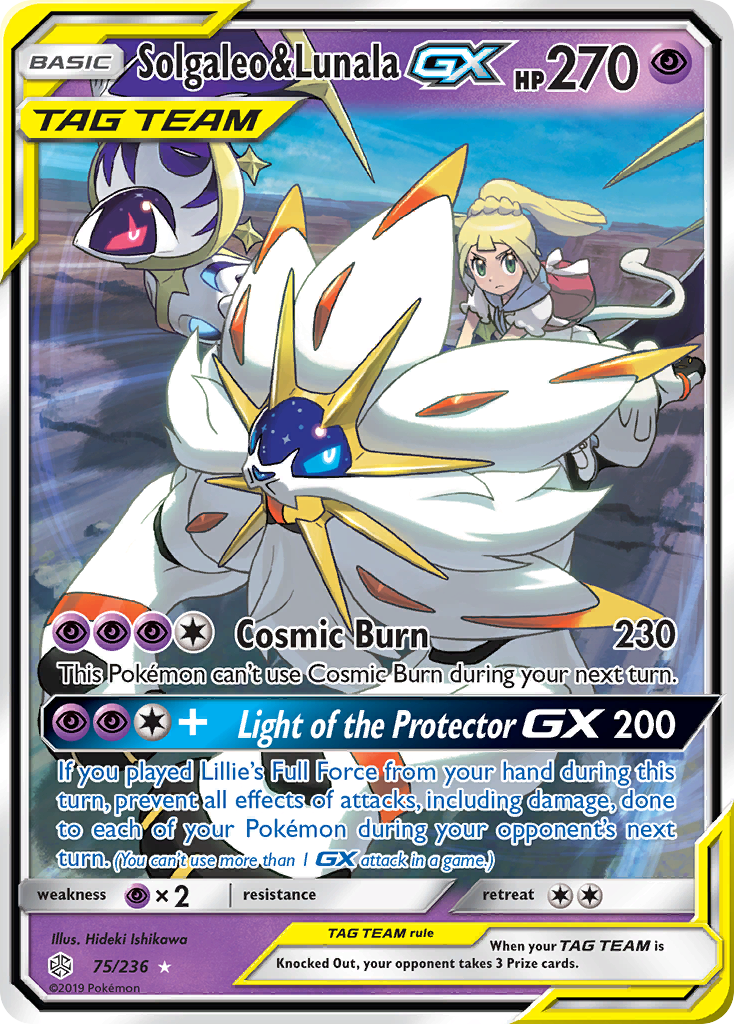 Solgaleo & Lunala GX (75/236) [Sun & Moon: Cosmic Eclipse] | Anubis Games and Hobby