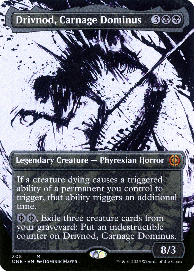 Drivnod, Carnage Dominus (Borderless Ichor) [Phyrexia: All Will Be One] | Anubis Games and Hobby