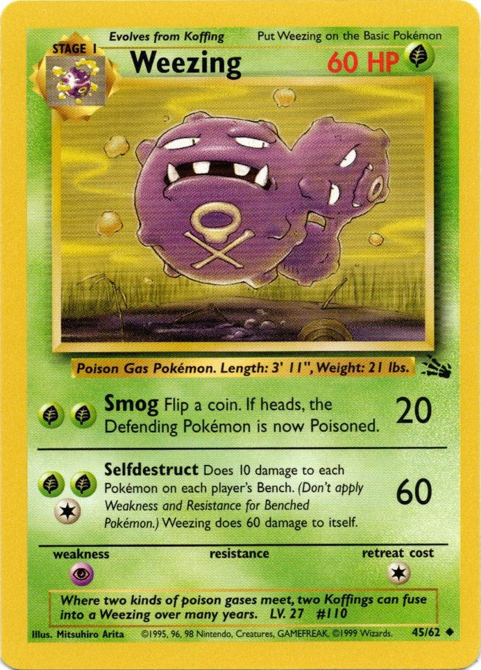 Weezing (45/62) [Fossil Unlimited] | Anubis Games and Hobby