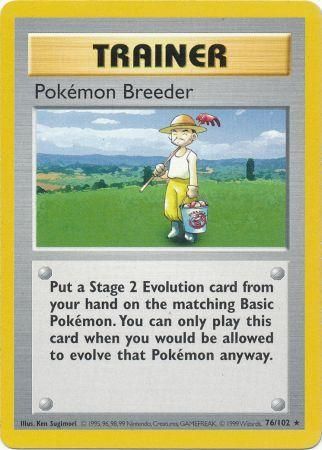 Pokemon Breeder (76/102) [Base Set Shadowless Unlimited] | Anubis Games and Hobby