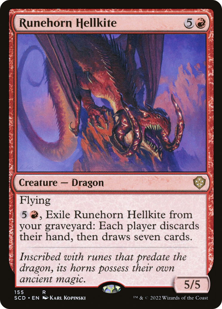 Runehorn Hellkite [Starter Commander Decks] | Anubis Games and Hobby