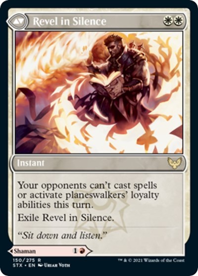 Flamescroll Celebrant // Revel in Silence [Strixhaven: School of Mages Prerelease Promos] | Anubis Games and Hobby