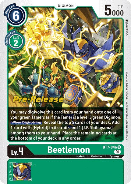 Beetlemon [BT7-046] [Next Adventure Pre-Release Cards] | Anubis Games and Hobby