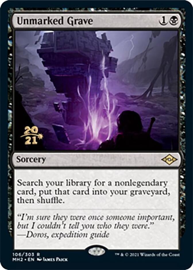 Unmarked Grave [Modern Horizons 2 Prerelease Promos] | Anubis Games and Hobby