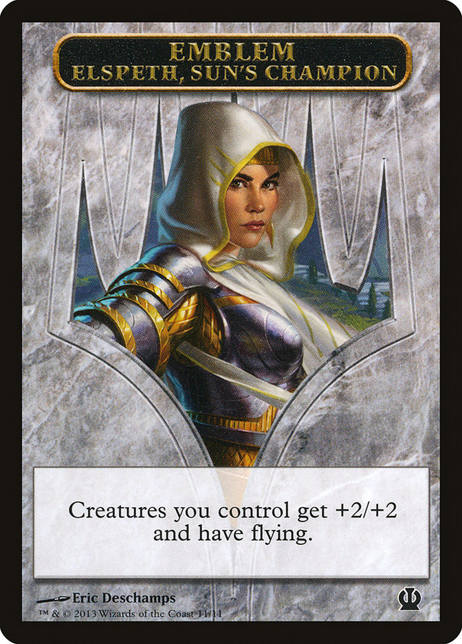 Elspeth, Sun's Champion Emblem [Theros Tokens] | Anubis Games and Hobby