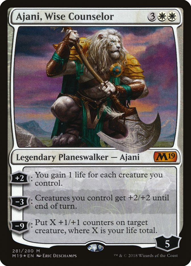 Ajani, Wise Counselor [Core Set 2019] | Anubis Games and Hobby