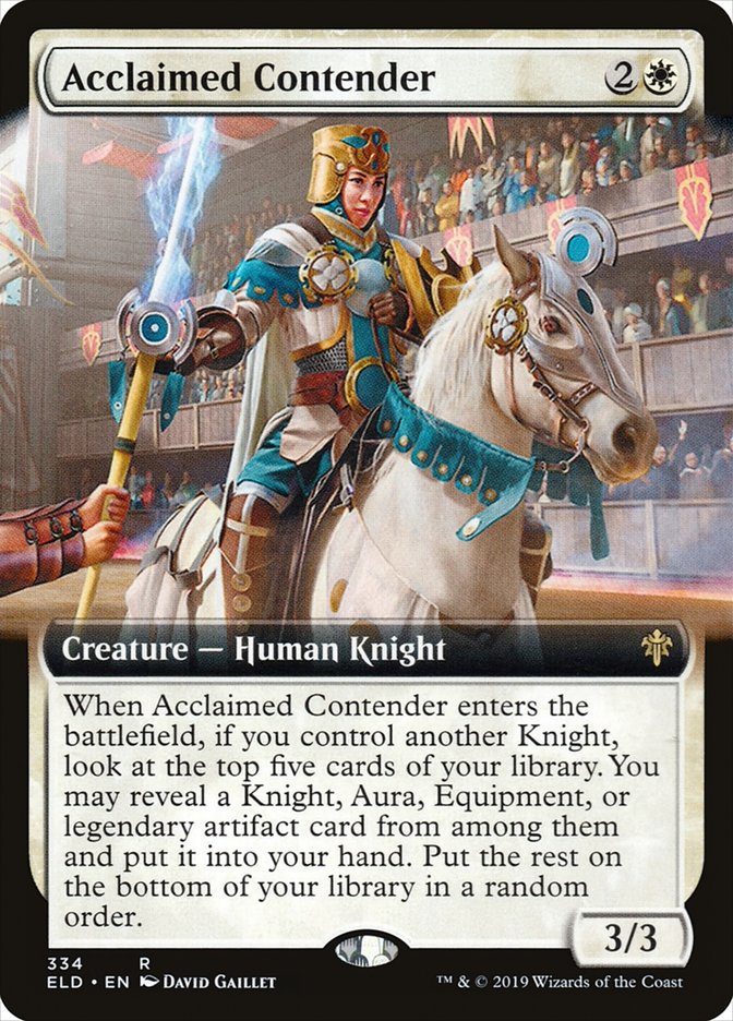 Acclaimed Contender (Extended Art) [Throne of Eldraine] | Anubis Games and Hobby