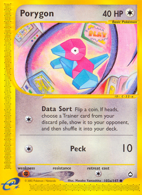 Porygon (103a/147) [Aquapolis] | Anubis Games and Hobby