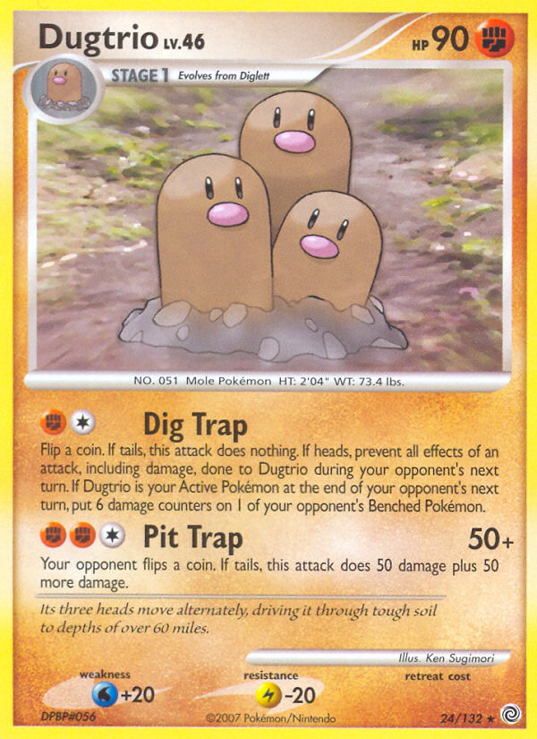 Dugtrio (24/132) [Diamond & Pearl: Secret Wonders] | Anubis Games and Hobby