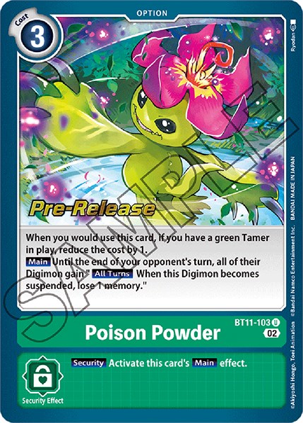 Poison Powder [BT11-103] [Dimensional Phase Pre-Release Promos] | Anubis Games and Hobby