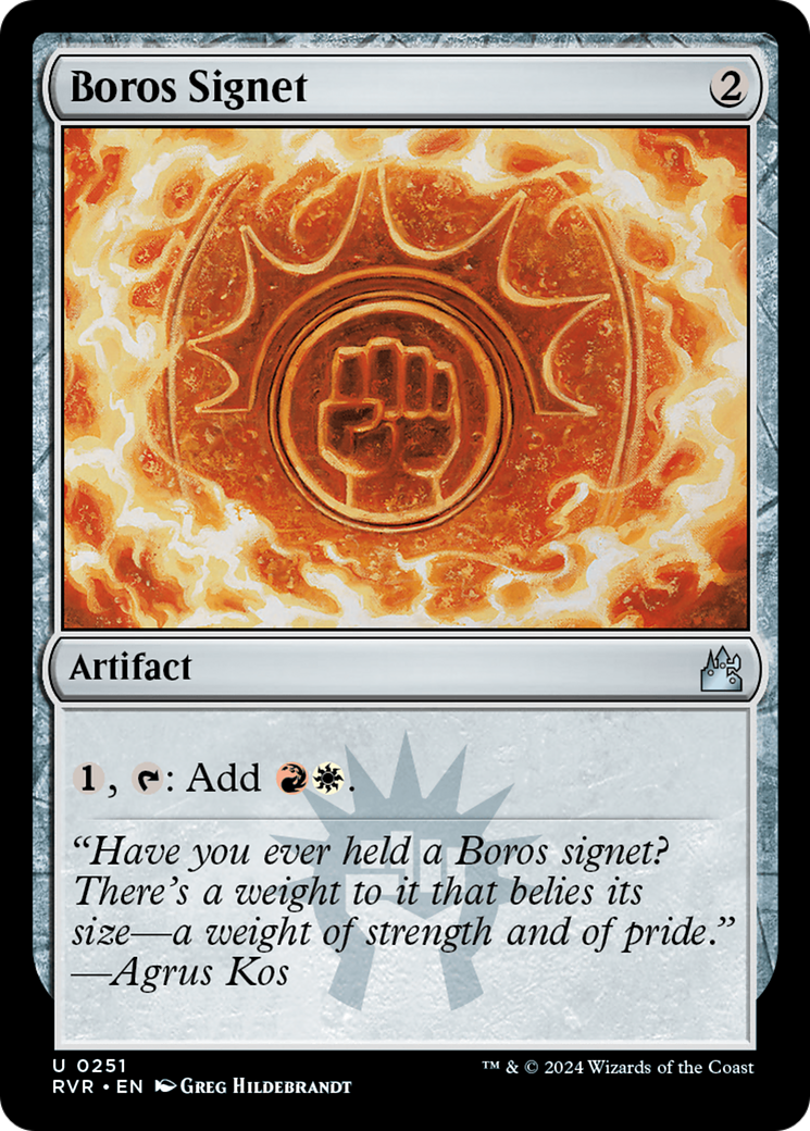 Boros Signet [Ravnica Remastered] | Anubis Games and Hobby