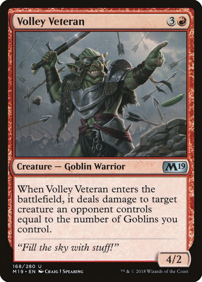 Volley Veteran [Core Set 2019] | Anubis Games and Hobby