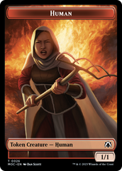 Tentacle // Human (26) Double-Sided Token [March of the Machine Commander Tokens] | Anubis Games and Hobby