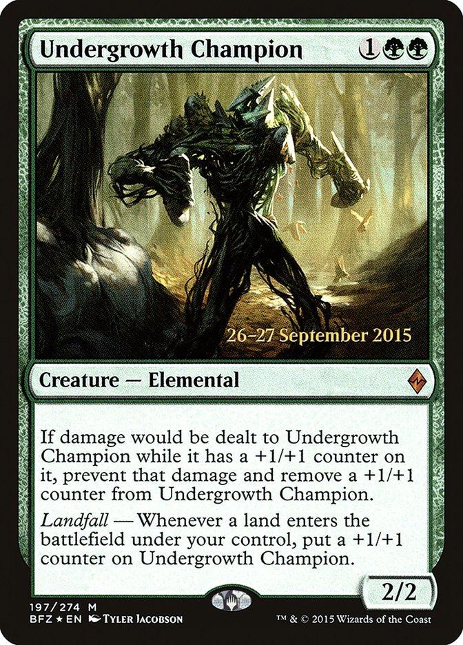 Undergrowth Champion [Battle for Zendikar Prerelease Promos] | Anubis Games and Hobby