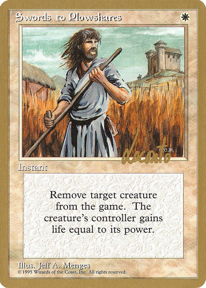 Swords to Plowshares (Michael Loconto) [Pro Tour Collector Set] | Anubis Games and Hobby