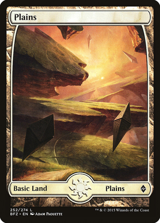 Plains (252) (Full Art) [Battle for Zendikar] | Anubis Games and Hobby