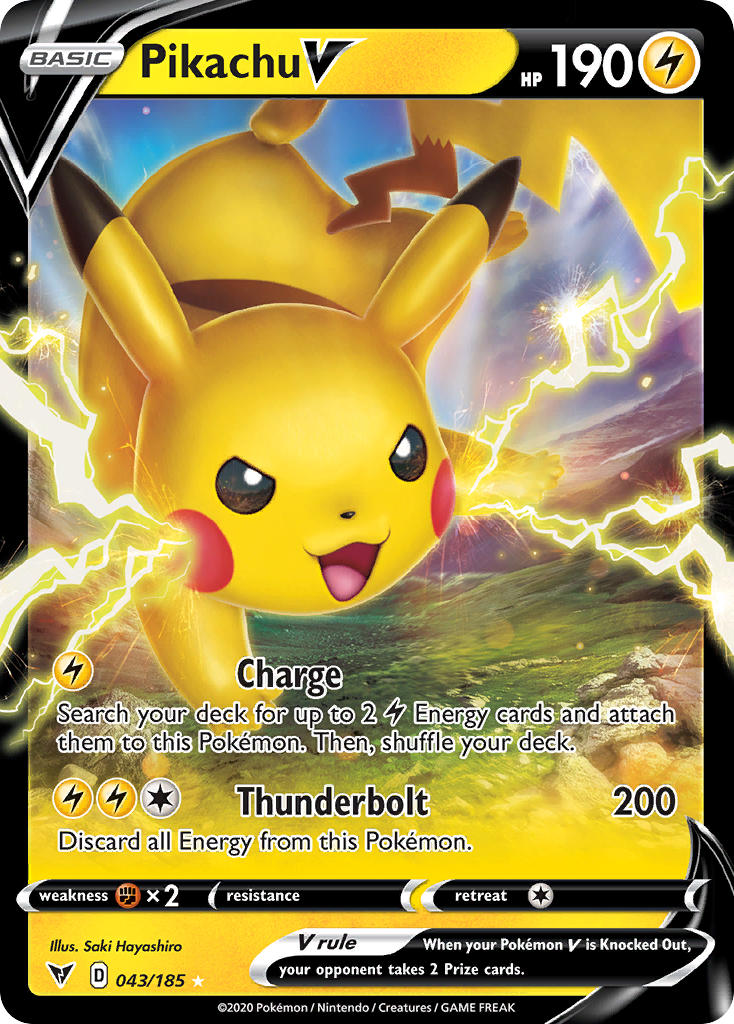 Pikachu V (043/185) [Sword & Shield: Vivid Voltage] | Anubis Games and Hobby