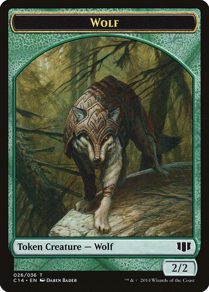 Treefolk // Wolf Double-Sided Token [Commander 2014 Tokens] | Anubis Games and Hobby