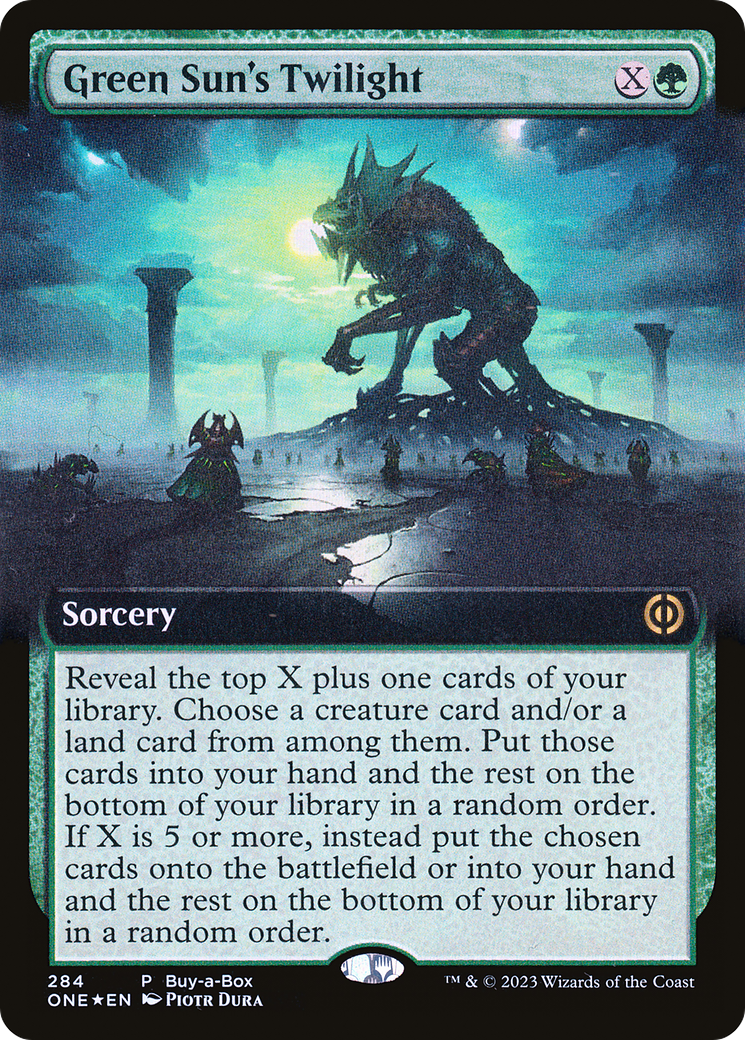 Green Sun's Twilight (Buy-A-Box) (Extended Art) [Phyrexia: All Will Be One] | Anubis Games and Hobby