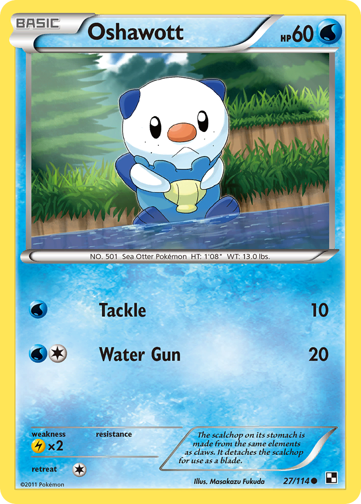 Oshawott (27/114) [Black & White: Base Set] | Anubis Games and Hobby