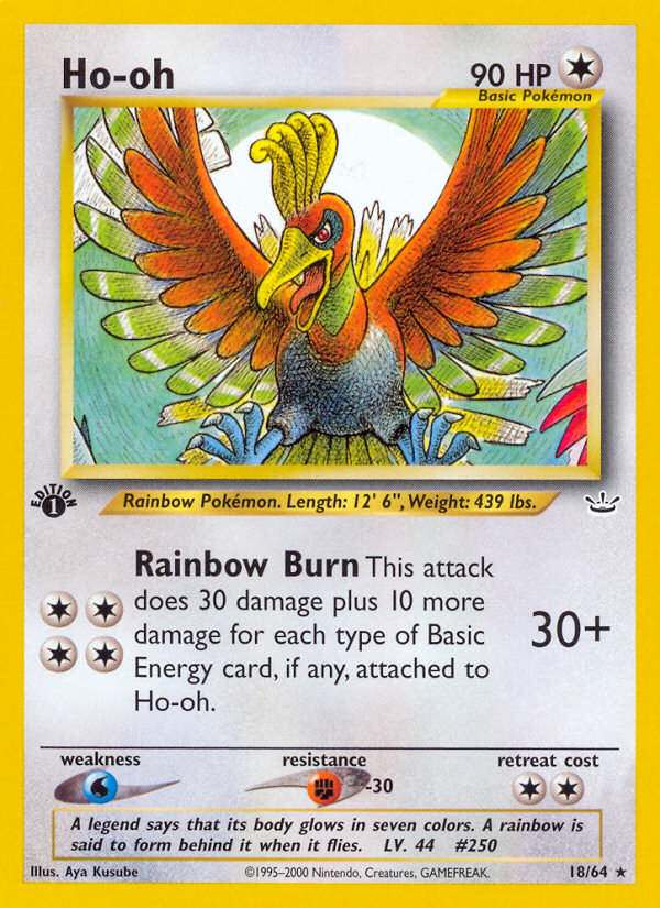 Ho-oh (18/64) [Neo Revelation 1st Edition] | Anubis Games and Hobby