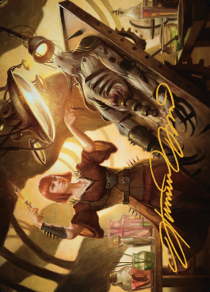 Ashnod, Flesh Mechanist Art Card (Gold-Stamped Signature) [The Brothers' War Art Series] | Anubis Games and Hobby