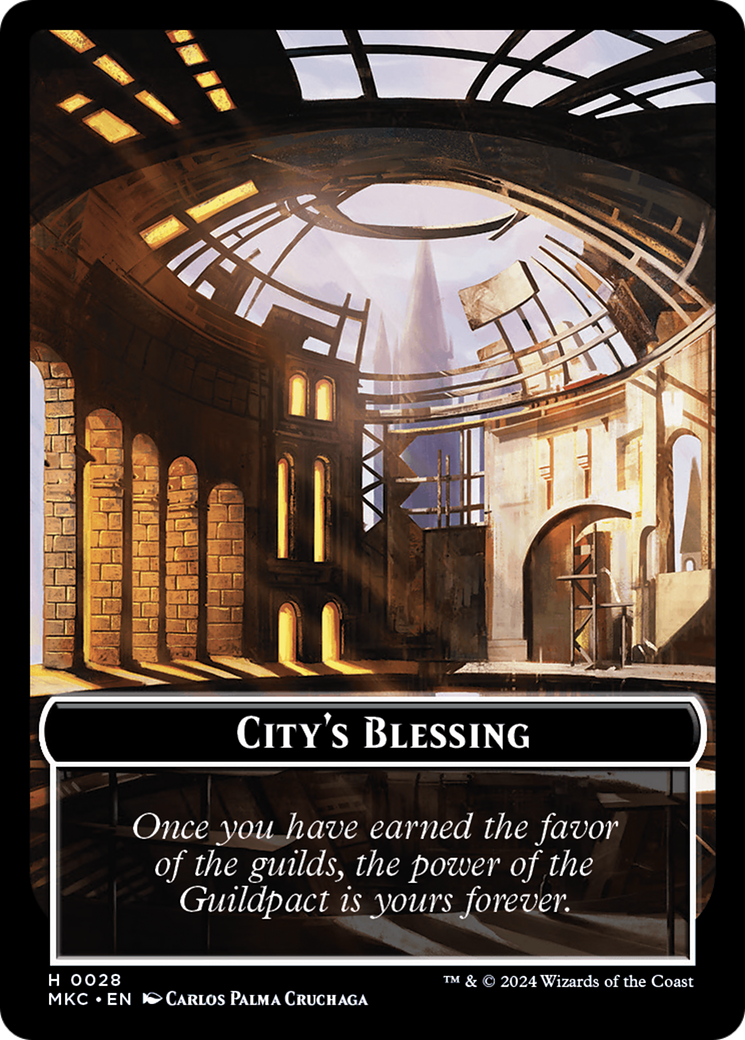 City's Blessing // Human Soldier Double-Sided Token [Murders at Karlov Manor Commander Tokens] | Anubis Games and Hobby