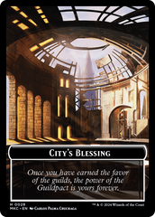 City's Blessing // Zombie Double-Sided Token [Murders at Karlov Manor Commander Tokens] | Anubis Games and Hobby