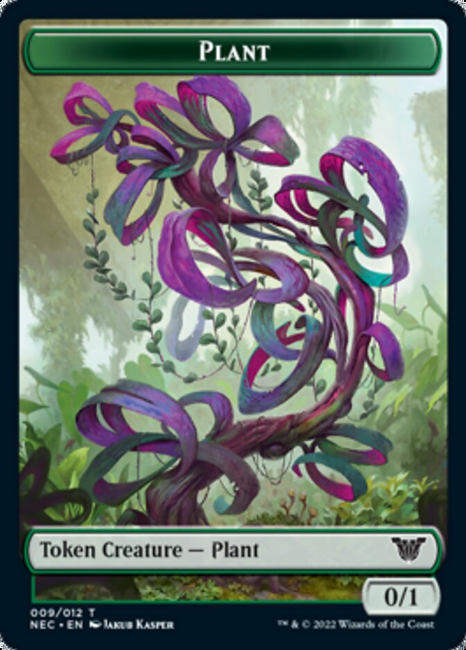 Plant // Treasure Double-Sided Token [Kamigawa: Neon Dynasty Commander Tokens] | Anubis Games and Hobby