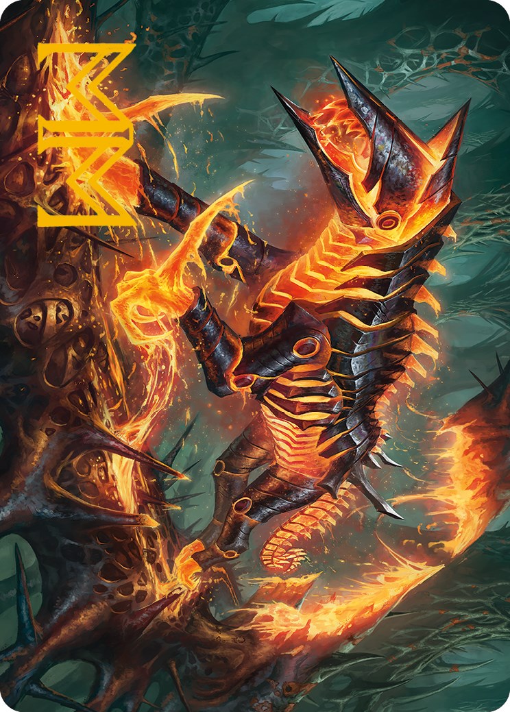 Kuldotha Cackler Art Card (Gold-Stamped Signature) [Phyrexia: All Will Be One Art Series] | Anubis Games and Hobby