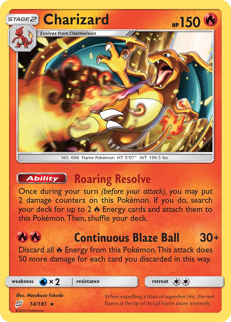 Charizard (14/181) (Theme Deck Exclusive) [Sun & Moon: Team Up] | Anubis Games and Hobby