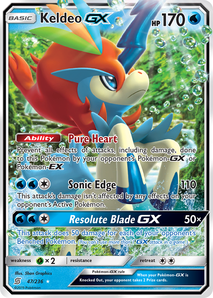 Keldeo GX (47/236) [Sun & Moon: Unified Minds] | Anubis Games and Hobby
