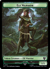 Elf Warrior // Bird Double Sided Token [The Lord of the Rings: Tales of Middle-Earth Commander Tokens] | Anubis Games and Hobby